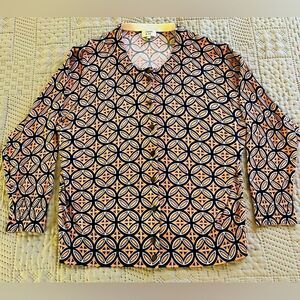 Crown & Ivy Geometric Print Cardigan Size Large Actress Wore On TV Show